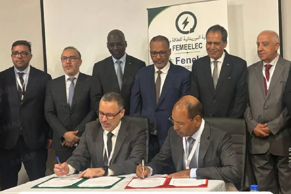 توقيع اتفاقية شراكة بين الفيدرالية الوطنية للكهرباء والإلكترونيات والطاقات المتجددة بالمغرب والاتحادية الموريتانية للطاقة والكهرباء