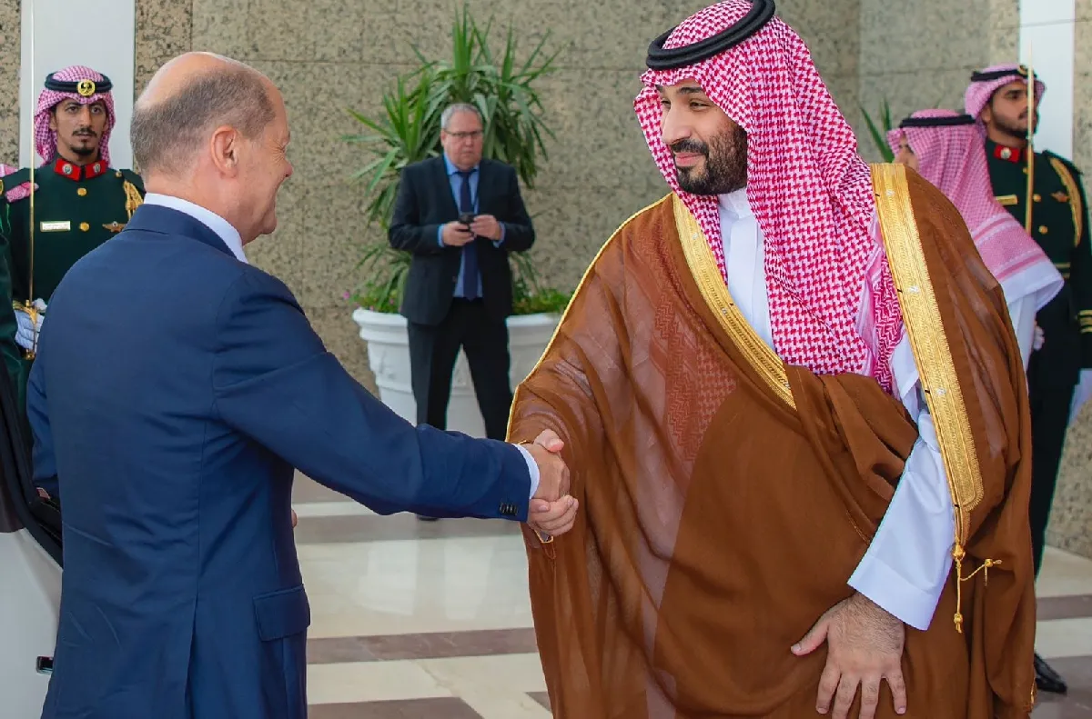 ولي العهد السعودي يبحث مع المستشار الألماني أوجه التعاون بين البلدين
