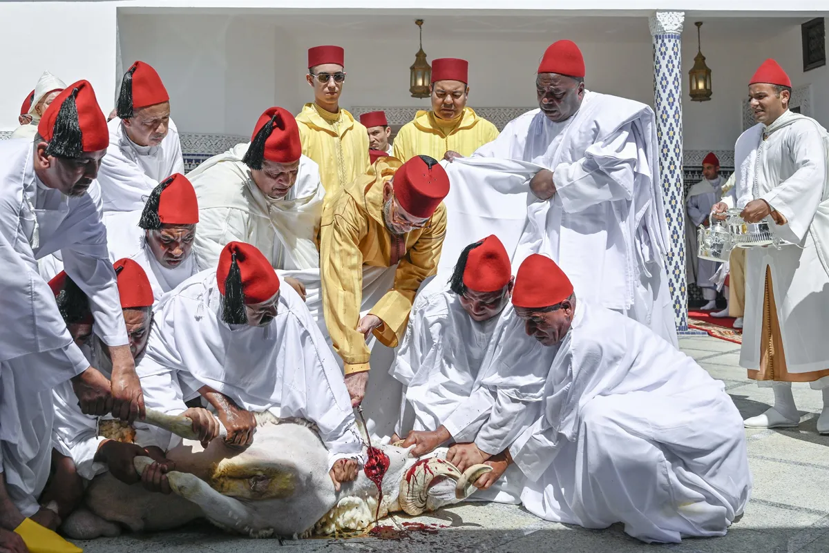 أمير المؤمنين صاحب الجلالة الملك محمد السادس يؤدي صلاة عيد الأضحى المبارك بمسجد أهل فاس بالرباط ويتقبل التهاني بهذه المناسبة السعيدة