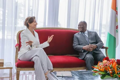 رئيس جمهورية كوت ديفوار يستقبل المديرة العامة لليونسكو أودري أزولاي