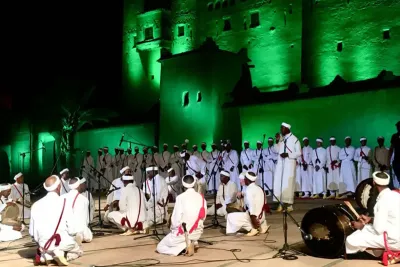 المهرجان الوطني لفنون أحواش 2022 : انطلاق فعاليات الدورة العاشرة بورزازات