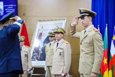 صاحب السمو الملكي ولي العهد الأمير مولاي الحسن يترأس بالقنيطرة حفل تخرج الفوج 25 للسلك العالي للدفاع والفوج 59 لسلك الأركان