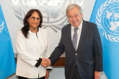الأمين العام للأمم المتحدة يستقبل السيدة بوعياش رئيسة التحالف العالمي للمؤسسات الوطنية لحقوق الإنسان