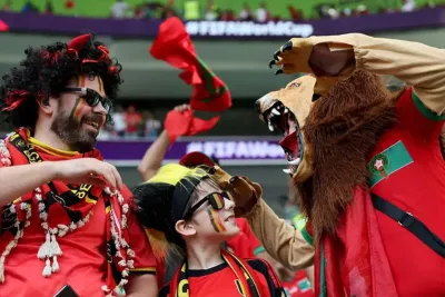 المغرب قطر 2022 ...أسود الاطلس تمتع وجماهيرها تبدع