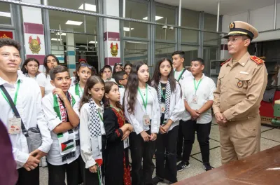 الحرس الملكي المغربي يحتفي بأطفال القدس المشاركين في المخيم الصيفي (المسيرة الخضراء)