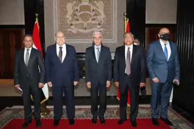 رشيد الطالبي العلمي يتباحث مع رئيس مجلس الشورى المصري