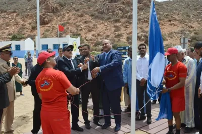 رفع اللواء الأزرق بشاطئي سيدي إفني وإمي نتاركا بمير اللفت