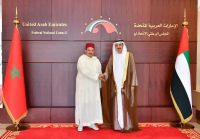 أبوظبي .. رئيس مجلس المستشارين يبحث مع رئيس المجلس الوطني الاتحادي الإماراتي تعزيز التعاون بين المجلسين