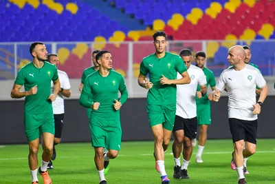 المنتخب الوطني المغربي : حصة تدريبية قبل مباراة الكونغو الديمقراطية