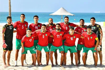 كأس العرب: المنتخب المغربي لكرة القدم الشاطئية يفوز على نظيره اللبناني