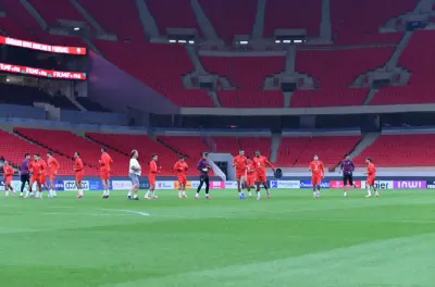 التصفيات الافريقية لمونديال 2026 .. المنتخب المغربي يجري آخر حصة تدريبية قبل مواجهة نظير الكونغولي