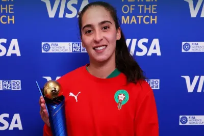أنيسة لحماري أفضل لاعبة في مباراة المغرب وكولومبيا