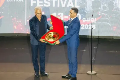 تكريم الفنانين أحمد حلمي ويونس ميكري في حفل افتتاح مهرجان الدار البيضاء للفيلم العربي