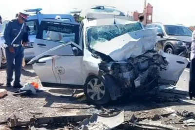 حادثة سير بجماعة الطياميم بإقليم اليوسفية تودي بحياة 6 أشخاص وإصابة 11  آخرين