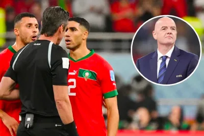 حكيمي يعتذر لرئيس الاتحاد الدولي لكرة القدم