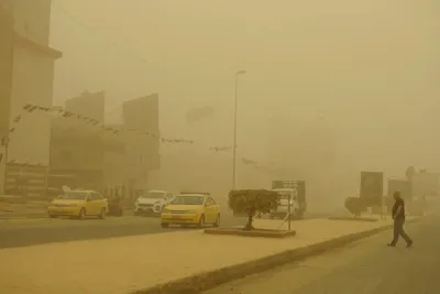 العراق : عاصفة رملية تسبب في تعليق الرحلات الجوية بمطار بغداد الدولي
