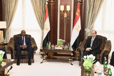 السيسي وورئيس المجلس السيادي بالسودان يؤكدان على ضرورة التوصل إلى اتفاق بخصوص سد النهضة