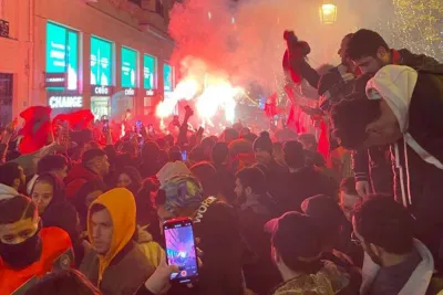 أجواء احتفالية بأمريكا بعد التأهل التاريخي للمنتخب المغربي