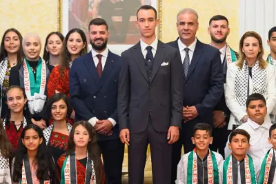 صاحب السمو الملكي ولي العهد الأمير مولاي الحسن يستقبل الأطفال المقدسيين المشاركين في الدورة الـ 16 للمخيم الصيفي لوكالة بيت مال القدس الشريف