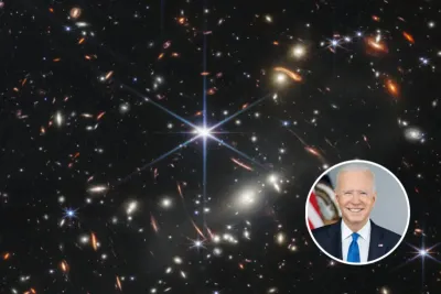 جو بايدن، يكشف أول مشاهد غير مسبوقة لمجرات بعيدة ملونة بالكامل