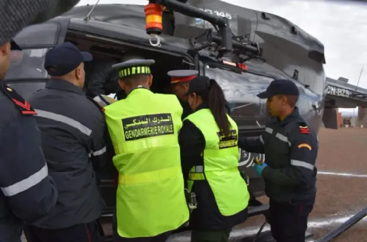 إقليم الحوز: نقل سيدة في حالة صحية حرجة إلى المستشفى على متن مروحية للدرك الملكي