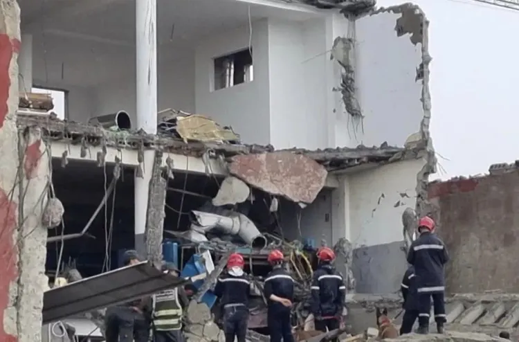 مصرع شخصين وإصابة 5 آخرين إثر انهيار جزئي لبناية شركة متخصصة في النسيج بإقليم مديونة