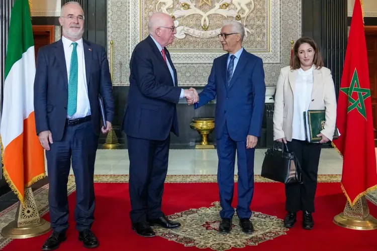 السيد الطالبي العلمي يتباحث مع رئيس لجنة الشؤون الخارجية والدفاع بالبرلمان الأيرلندي