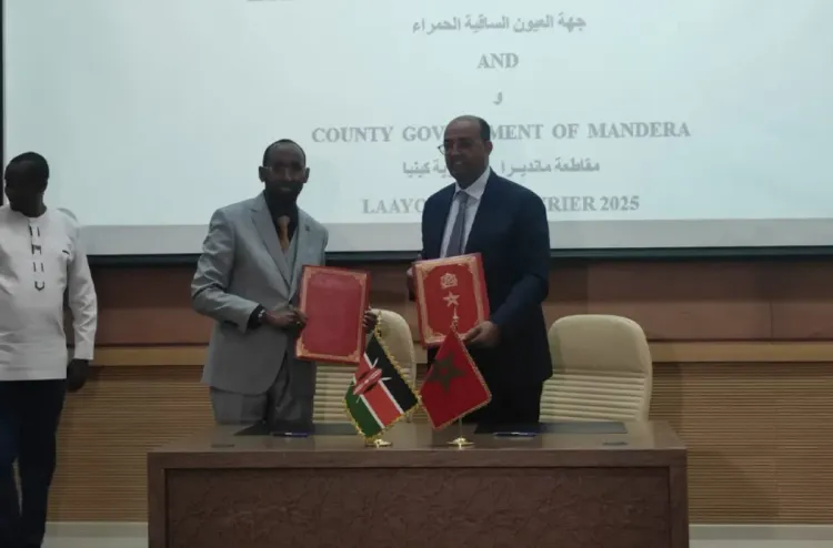 العيون.. توقيع اتفاقية إطار للشراكة بين مجلس جهة العيون الساقية الحمراء ومقاطعة مانديرا بكينيا