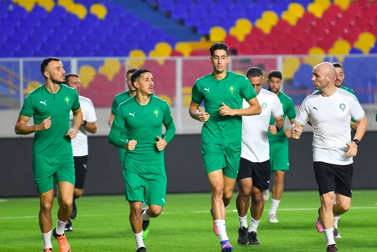 المنتخب الوطني المغربي : حصة تدريبية قبل مباراة الكونغو الديمقراطية