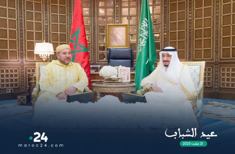 برقية تهنئة من خادم الحرمين الشريفين إلى جلالة الملك محمد السادس بمناسبة عيد الشباب