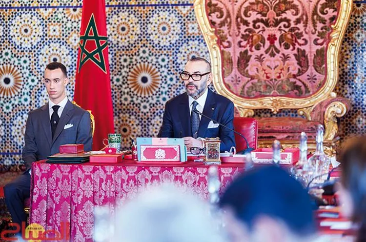 جلالة الملك يهنئ عاهلي المملكة الأردنية الهاشمية بمناسبة ازديان فراش ولي العهد والأميرة رجوة الحسين بمولودتهما الأولى