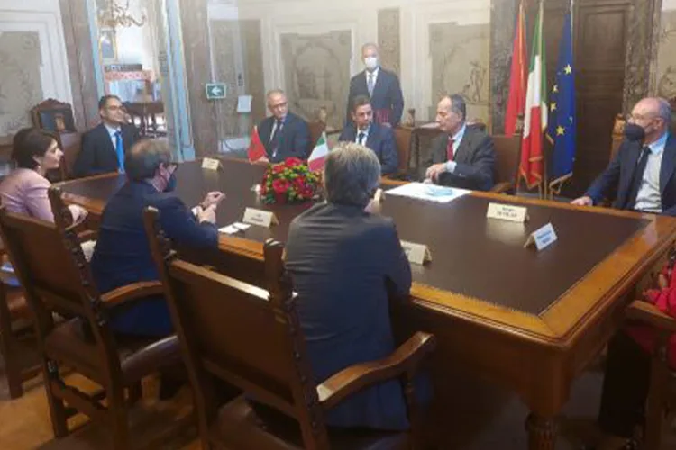 السيد محمد عبد النباوي يوقع مذكرة تفاهم مع رئيس مجلس الدولة الإيطالي بروما