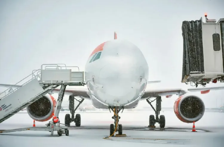 تعطل حركة النقل والرحلات الجوية في وسط أوروبا بسبب تقلبات الأحوال الجوية