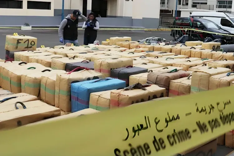 إحباط عملية كبرى للتهريب الدولي للمخدرات بمنطقة سيدي رحال الشاطئية وحجز أزيد من 18 طنا من مخدر الشيرا