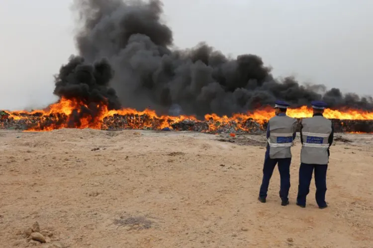 المديرية الجمركية للجنوب تعلن إتلاف أزيد من ثمانية أطنان من مخدر الشيرا بالداخلة