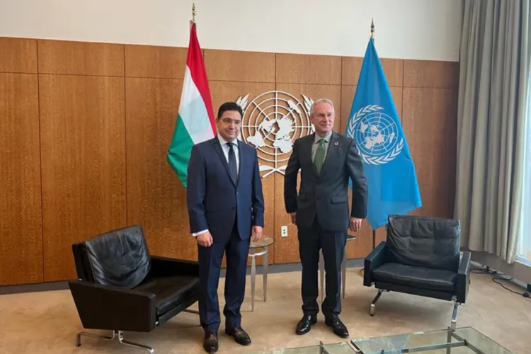 السيد ناصر بوريطة يتباحث مع رئيس الدورة الـ77 للجمعية العامة بنيويورك