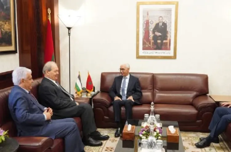 السيد الطالبي العلمي يجري مباحثات بالرباط مع رئيس المجلس الوطني الفلسطيني