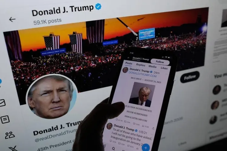 ترامب ينشر صورته الجنائية على منصة إكس