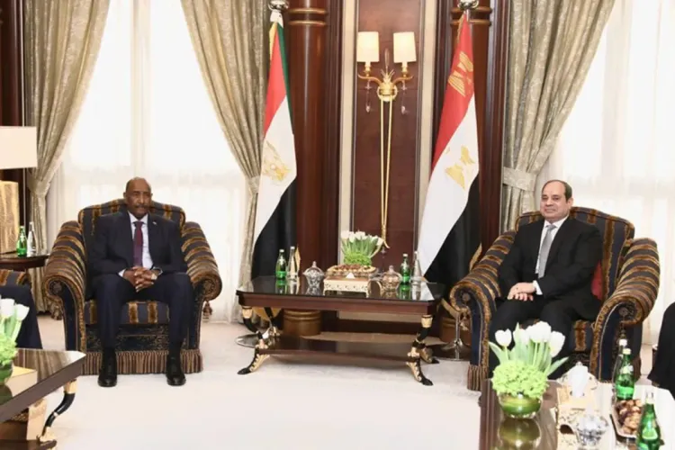 السيسي وورئيس المجلس السيادي بالسودان يؤكدان على ضرورة التوصل إلى اتفاق بخصوص سد النهضة