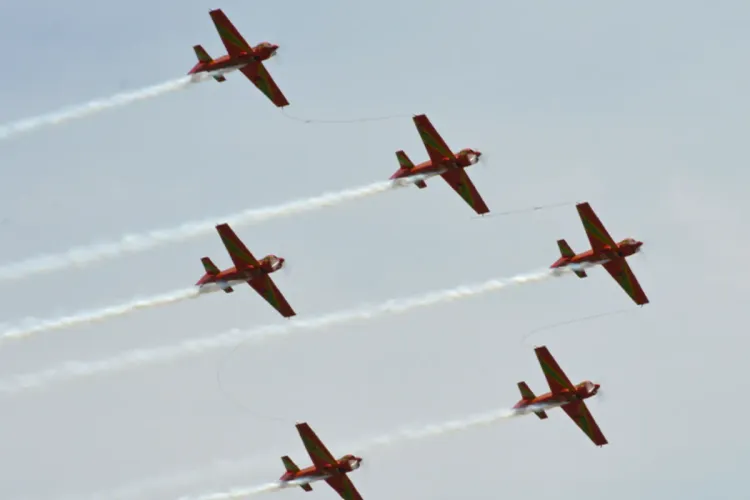 فرقة المسيرة الخضراء للطيران الاستعراضي تقدم عرضاً باهراً بتولوز