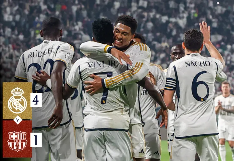 ريال مدريد يقسو على برشلونة في نهائي كأس السوبر الإسباني