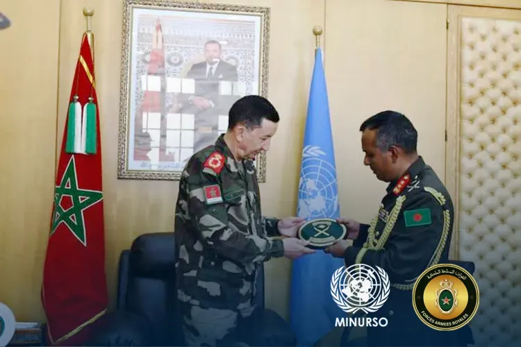 المفتش العام للقوات المسلحة الملكية يستقبل الجنرال محمد فخرول القائد الجديد للمينورسو