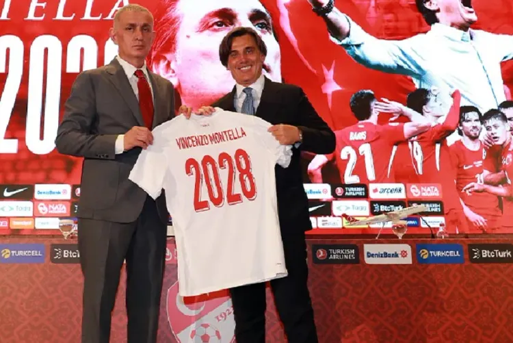 تمديد عقد مدرب المنتخب التركي فينتشينزو مونتيلا حتى نهاية بطولة أمم أوروبا 2028