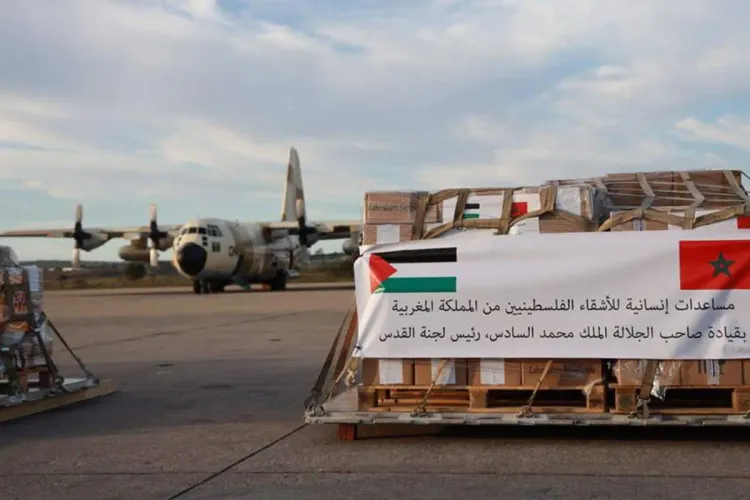 وصول طائرتين عسكريتين مغربيتين إلى مطار العريش محملتين بمساعدات لقطاع غزة