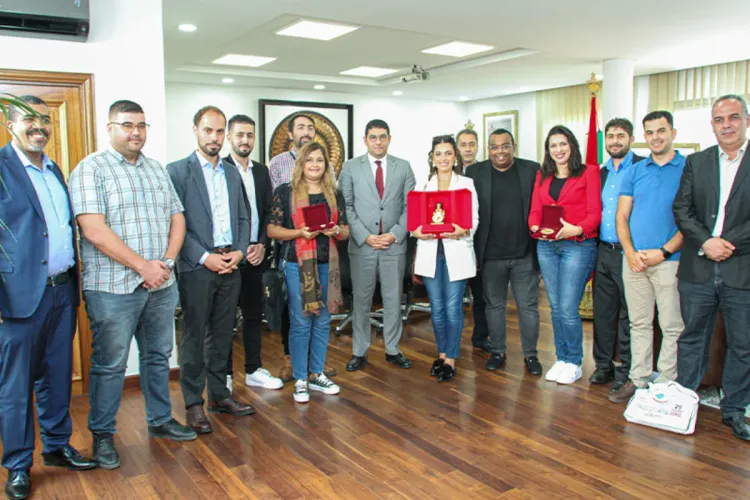 السيد المهدي بنسعيد يستقبل أعضاء الفرقة المسرحية تيفسوين