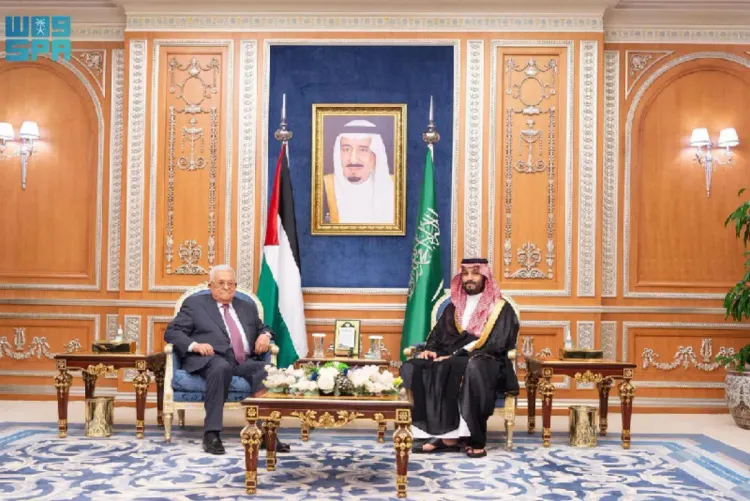 ولي العهد السعودي والرئيس الفلسطيني يبحثان آخر تطورات القضية الفلسطينية