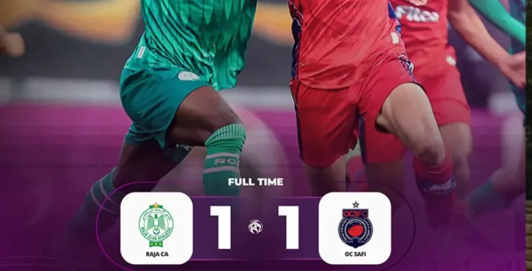 البطولة الاحترافية "إنوي" للقسم الأول (مؤجل الدورة الـ 19) .. الرجاء الرياضي يتعادل مع ضيفه أولمبيك آسفي (1-1)