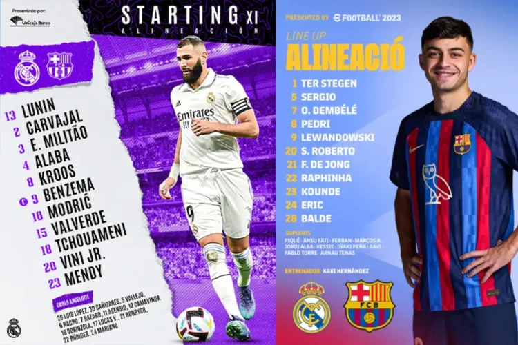 الكلاسيكو : تعديلات في تشكيلة ريال مدريد و برشلونة