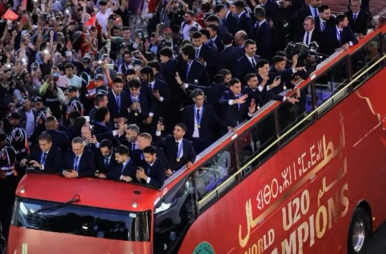 استقبال شعبي جماهيري بالرباط لـ"أشبال الأطلس" أبطال العالم لأقل من 20 سنة