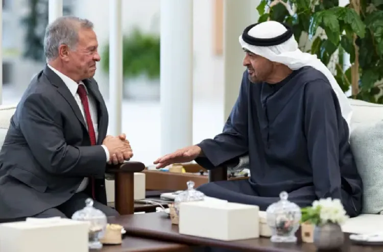 الرئيس الإماراتي والعاهل الأردني يبحثان التعاون المشترك والتطورات الإقليمية